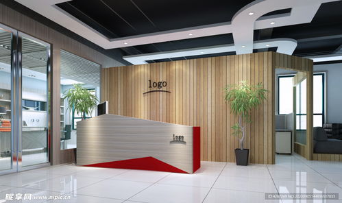 公司接待台设计图 3D设计作品展示与六安装饰理念